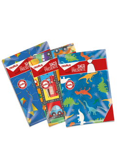 KIT SACO PARA PRESENTE C/1 INFANTIL/JUVENIL - 99061422 - 25x37 - UN - CROMUS