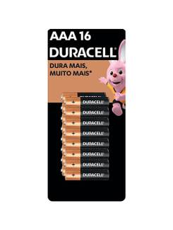 PILHA ALCALINA PALITO AAA COM 16 UNIDADES - UN - DURACELL
