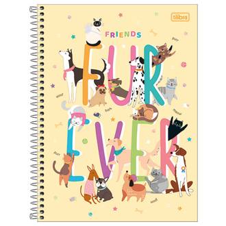 CADERNO UNIV CAPA DURA 1X1 80FLS - HUG ME - UN - TILIBRA