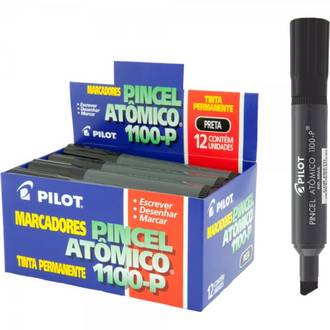 MARCADOR PINCEL ATOMICO 1100-P - PRETO - CX 12 - PILOT