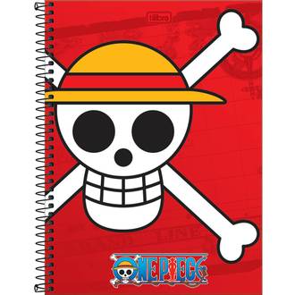 CADERNO UNIV CAPA DURA 10X1 160FLS - ONE PIECE - PCT 4 - TILIBRA