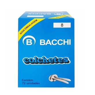 COLCHETE PARA PASTA N.8 C/72 - UN - BACCHI