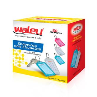 CHAVEIROS COLOR C/ETIQUETAS ID C/50 CHAVEIROS - 10180003 - UN - MAXCRIL