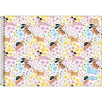 CADERNO DESENHO CAPA DURA 80FLS - ESPIRAL - 390437 - PEPPER FEM - UN - TILIBRA