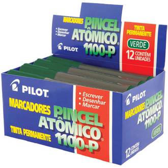MARCADOR PINCEL ATOMICO 1100-P - VERDE - CX 12 - PILOT