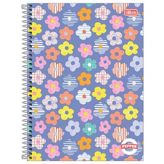 CADERNO UNIV CAPA DURA 16X1 256FLS - PEPPER FEM - UN - TILIBRA