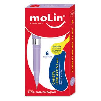 CANETA LINE ART CORES - 0,4MM - LILAS - CX 06 - MOLIN