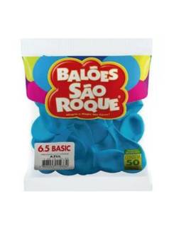BALAO 6,5 LISO BASIC C/50 - AZUL - UN - SAO ROQUE