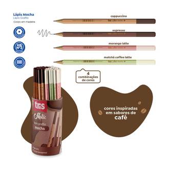 LAPIS PRETO GRAFITE HOLIC MOCHA - 911322 - CX 48 - TRIS