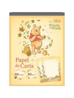CADERNO COLADO PAPEL CARTA 50FLS - 395455 - POOH - UN - TILIBRA