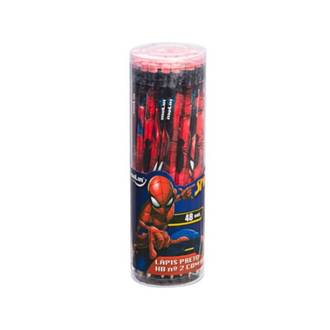 LAPIS PRETO HB HOMEM ARANHA C/BORRACHA - 13586 - CX 48 - MOLIN
