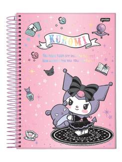 CADERNO UNIV CAPA DURA 10X1 160FLS - 77609-26 - KUROMI - UN - JANDAIA