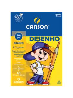 BLOCO DESENHO A3 20FL - 140G - BRANCO - UN - CANSON