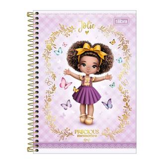 CADERNO UNIV CAPA DURA 10X1 160FLS - 308544 - JOLIE - PCT 4 - TILIBRA