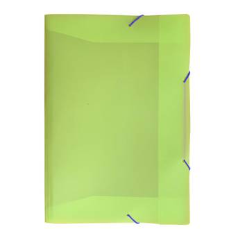 PASTA ELASTICO PLASTICA A4/FULL COLOR - 0442 - VERDE LIMAO - UN - DELLO