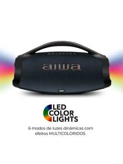 CAIXA DE SOM BT 200W BOOMBOX PLUS - AWS-BBS-01LBL - AZUL MEIA NOITE - UN - AIWA