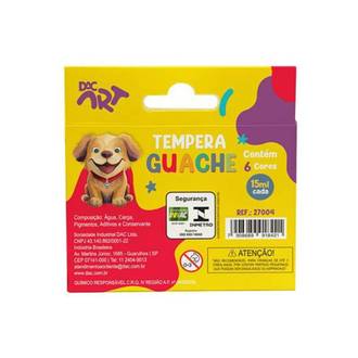 TINTA GUACHE TEMPERA 15ML C/6 CORES - 27004 - PCT 12 - DAC