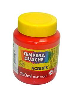 TINTA GUACHE 250ML  - VERMELHO FOGO - UN - ACRILEX