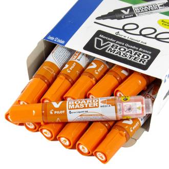 MARCADOR PINCEL QUADRO BRANCO WBMA - LARANJA - CX 12 - PILOT