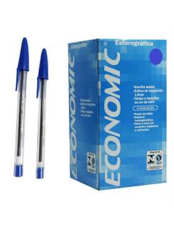 CANETA ECONOMIC C/50 1,0MM - AZUL - UN - COMPACTOR