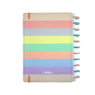 CADERNO INTELIGENTE GRANDE CIGDP4006 - ARCO-IRIS PASTEL - UN - CADERNO INTELIGENTE