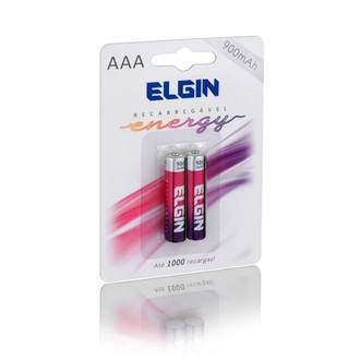 PILHA RECARREGAVEL AAA 900MAH C/2 - 82168 - UN - ELGIN