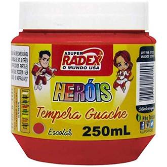 TINTA GUACHE 250ML  - VERMELHO - UN - RADEX
