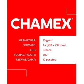PAPEL CHAMEX ECO RECICLADO 75G 500FLS - A4 - UN - CHAMEX