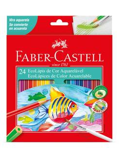 LAPIS DE COR AQUARELAVEL SEXTAVADO - C/24 - CX 06 - FABER