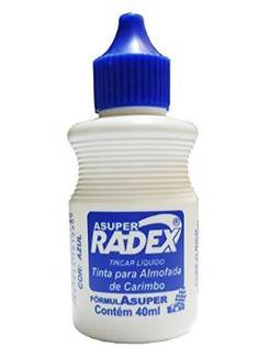 TINTA P/ALMOFADA DE CARIMBO 40ML - AZUL - UN - RADEX