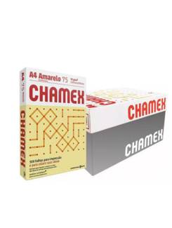 PAPEL CHAMEX COLOR 75G 500FLS - AMARELO - CX 10 - CHAMEX