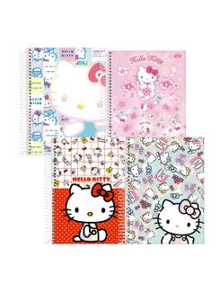 CADERNO UNIV CAPA DURA 10X1 160FLS - HELLO KITTY - UN - JANDAIA