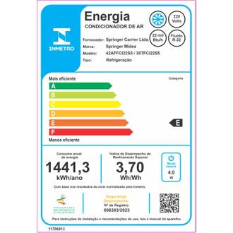 AR CONDICIONADO SPLIT HW ON/OFF AIRVOLUTION 22000 BTUS FRIO 220V  - BRANCO - UN - MIDEA
