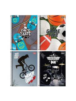 CADERNO UNIV CAPA DURA 10X1 160FLS - VIBE MASC - UN - TILIBRA