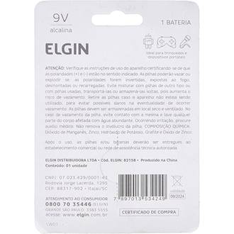 BATERIA ALCALINA 9V 82158 - UN - ELGIN
