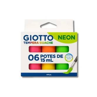 TINTA GUACHE TEMPERA 15ML C/6 CORES NEON - 20000 - UN - GIOTTO