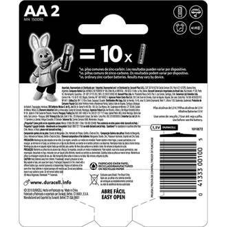 PILHA ALCALINA PEQUENA AA COM 2 UNIDADES - UN - DURACELL