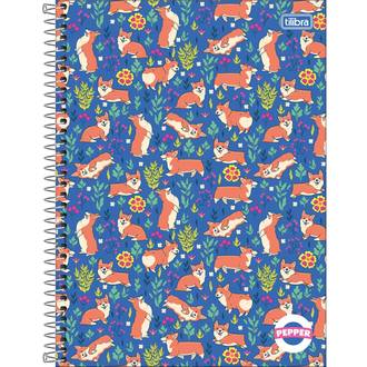 CADERNO UNIV CAPA DURA 10X1 160FLS - PEPPER FEM - PCT 4 - TILIBRA