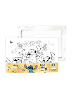 TELA PARA PINTURA C/ GUACHE 6 CORES - STITCH - 5606 - 22X16 - UN - DAC