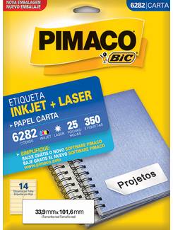 ETIQ INKJET/LASER CARTA 25FL - 6282 - 33X101 - UN - PIMACO