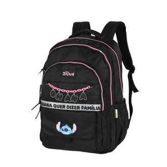 MOCHILA P/NB STITCH MJ50081SC - OHANA - PRETO - UN - LUXCEL