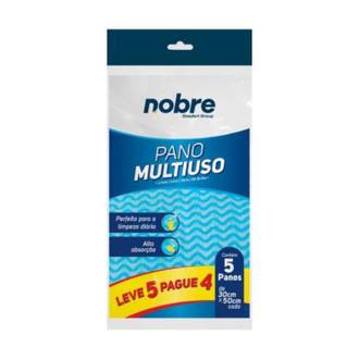 PANO MULTIUSO C/5 - 30CMX50CM - 39726 - AZUL - UN - NOBRE