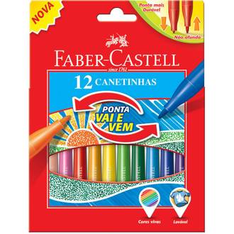 CANETA HIDROGRAFICA COLORS C/12 CORES - PCT 12 - FABER