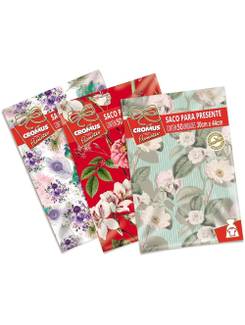 SACO PARA PRESENTE C/50 FEMININO SORTIDO - 30x44 - UN - CROMUS