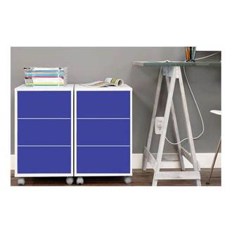 FILME AUTOADESIVO 45CMX2M 80 MICRAS - FOSCO - AZUL - UN - CON-TACT