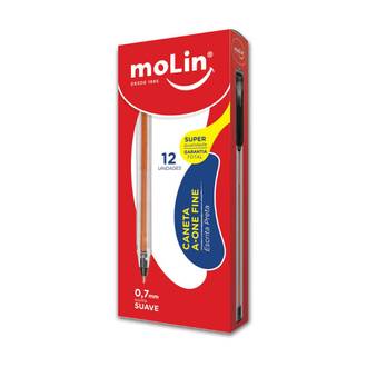 CANETA ESFER. A-ONE FINE 0,7MM - 1071 - CX 12 - MOLIN