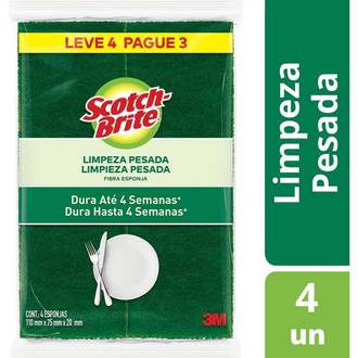 ESPONJA MULTIUSO C/4 - SCOTCH-BRITE - UN - 3M