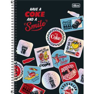 CADERNO UNIV CAPA DURA 10X1 160FLS - COCA-COLA - UN - TILIBRA