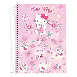 CADERNO UNIV CAPA DURA 10X1 160FLS - HELLO KITTY - UN - JANDAIA