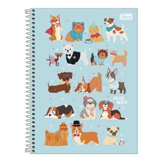CADERNO UNIV CAPA DURA 1X1 80FLS - HUG ME - PCT 4 - TILIBRA